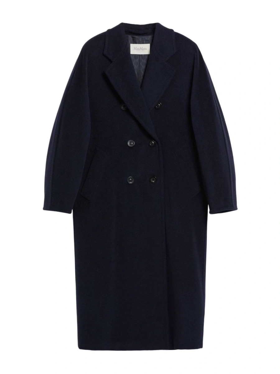 Dark Navy Oversized Double-Breasted Longline Coat