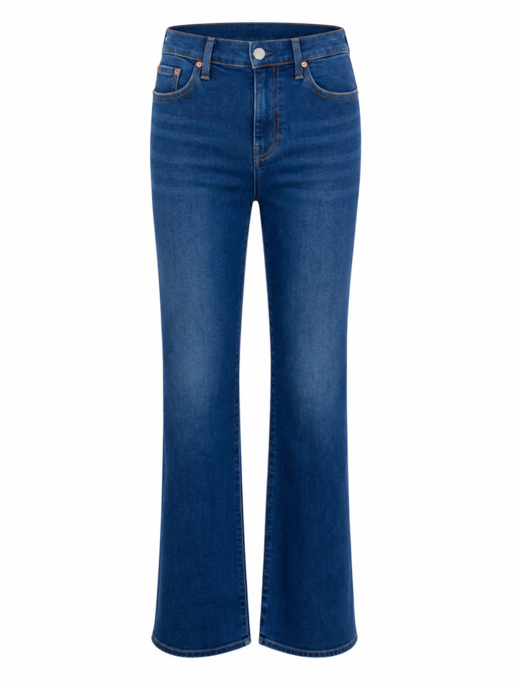Medium Blue High-Rise Flared Jeans