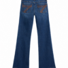 Dark Indigo High-Rise Wide-Leg Flare Jeans