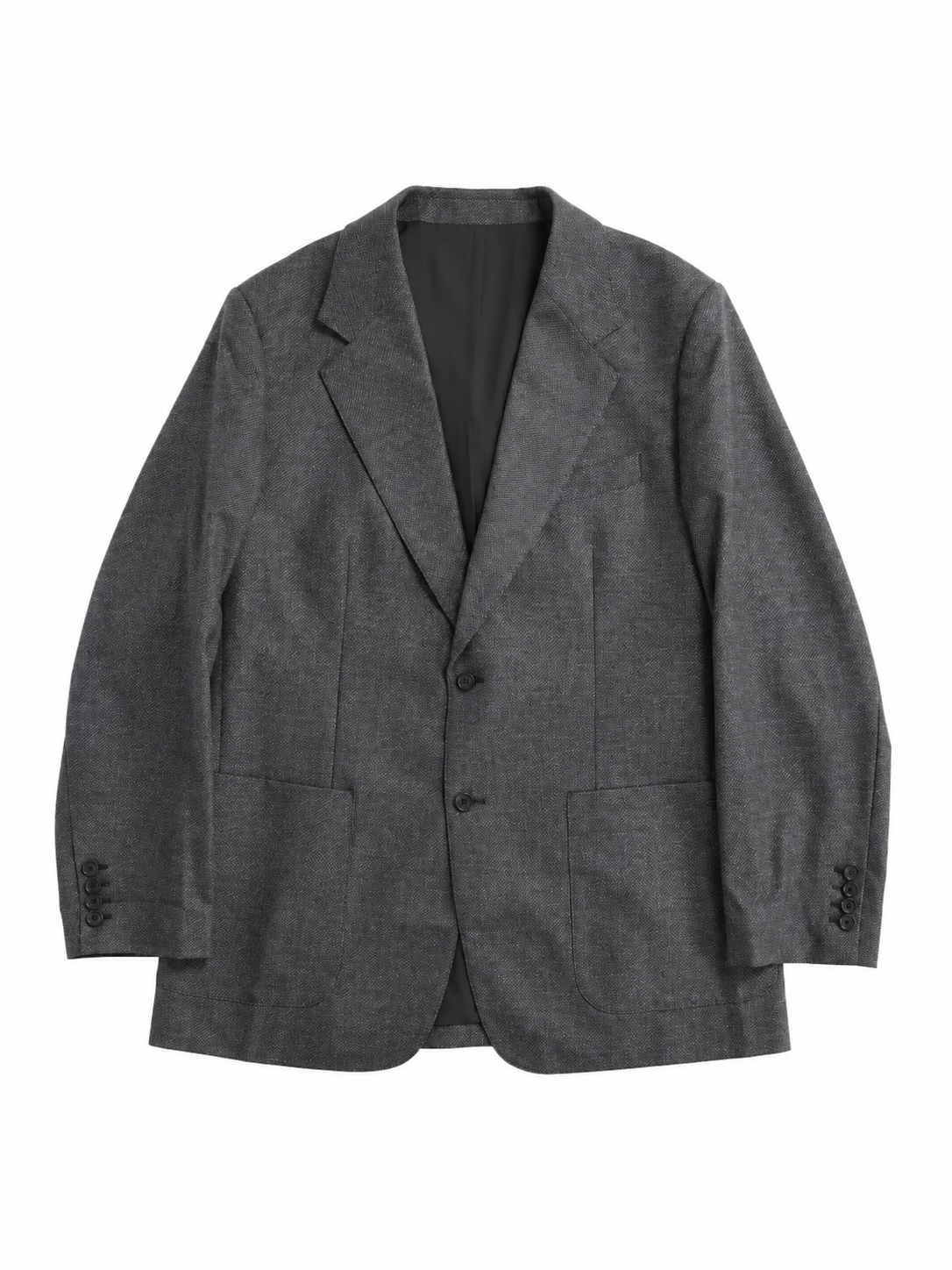 Heathered Charcoal Grey Relaxed Fit Blazer
