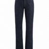 Dark Indigo Straight-Leg High-Rise Jeans with Five-Pocket Styling
