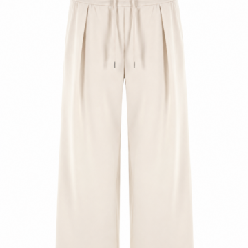 Off-White Wide-Leg Pleated Trousers