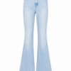 Light-Wash Blue High-Rise Flared Jeans