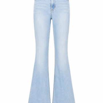 Light-Wash Blue High-Rise Flared Jeans